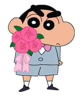 🌺 Shinchan anime, cartoon, shin chan, flowers, character telegram sticker