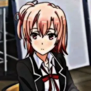 🖇 Yui Yuigahama My Teen Romantic Comedy SNAFU Anime, Cartoon, Schooluniform, Meisje, Leuk, Animatiefiguur telegram sticker