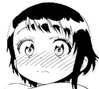 😳 Anime, Garota, Mangá, Fofo, Personagem, Rubor telegram sticker