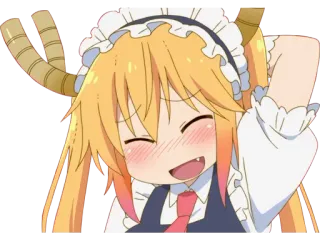 😚 Tohru Miss Kobayashi's Dragon Maid Anime, Drago, Carino, Maid, Tohru telegram sticker