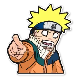 😫 Naruto Uzumaki Naruto naruto, anime, dessin animé, manga, personnage, montrer du doigt, uzumaki telegram sticker
