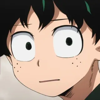 🥦 Izuku Midoriya My Hero Academia 애니메이션, 나의 히어로 아카데미아, 미도리야 이즈쿠, 데쿠 telegram sticker