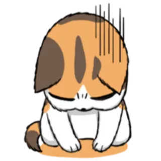 😔 кот, грустный, расстроенный, рассерженный, животное, эмодзи, мультфильм telegram sticker
