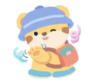 🦁 dessin animé, animal, ours, mignon, sticker, illustration, joyeux telegram sticker
