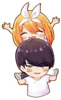 😅 chibi, anime, cute, cartoon, characters telegram sticker