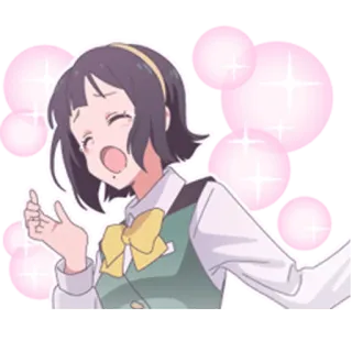😣 Anime, Garota, Brilhante, Uniforme escolar, Desenho animado, Fofo whatsapp sticker