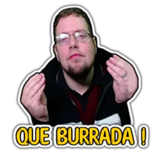 🤌 QUE BURRADA ! ekspresi, gestur, pria, wajah telegram sticker