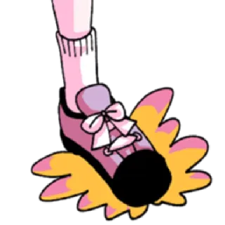💢 chaussure, rose, aile, chaussures, ruban, mignon, dessin animé telegram sticker