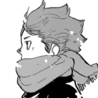 🚶 애니메이션, 만화, 캐릭터, 머플러, 겨울 telegram sticker
