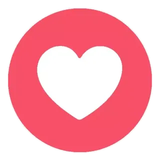 ❤️ heart, love, like, circle, red whatsapp sticker