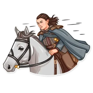 🏃‍♀️ Pferd, Reiten, Frau, Umhang, Fantasy, Charakter telegram sticker