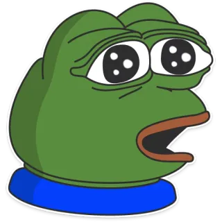 😳 Pepe the Frog pepe, frog, sad, meme, internet telegram sticker