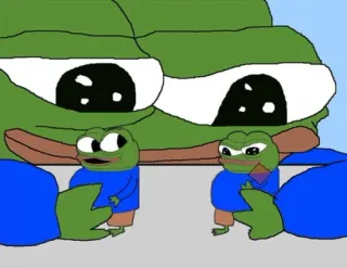 😜 Pepe the Frog Pepe, żaba, mem, kultura internetu, kreskówka, postać telegram sticker