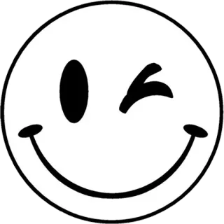 😉 Emoji, Smiley, Piscadela, Rosto, Feliz telegram sticker