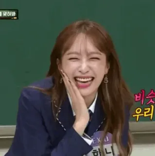 🌿 Hani celebryta, kpop, idol, kobieta, uśmiech, szczęśliwy telegram sticker