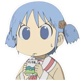 😅 Mio Naganohara Nichijou 大王牛乳 Anime, Nichijou, Mio Naganohara, Daily Lives of High School Boys, Animazione Giapponese, Commedia, Vita Scolastica telegram sticker