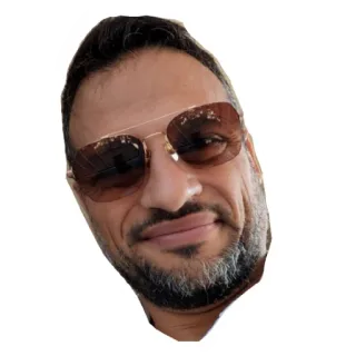 🙂 hombre, gafas de sol, retrato, cara, barba telegram sticker
