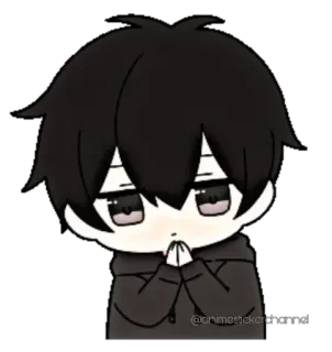 🥺 anime, cartoon, boy, cute, sad telegram sticker