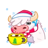 Santa Moo telegram stickers