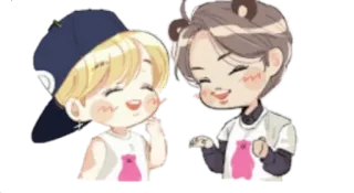 😄 cartoon, cute, chibi, kawaii, friends telegram sticker