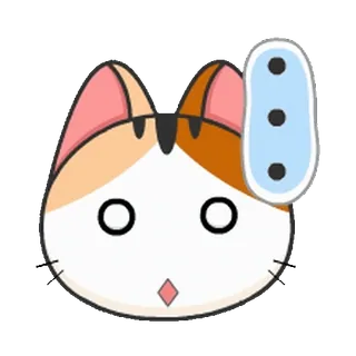 😶 고양이, 이모지, 충격, 스티커, 귀여운, 동물, 만화 telegram sticker