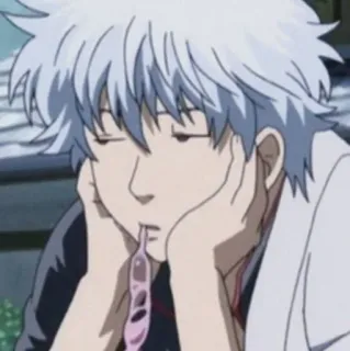 🧊 Gintoki Sakata Gintama Anime, Gintoki Sakata, Gintama, Manga, Fatigué telegram sticker