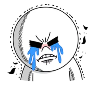 😭 triste, chorando, desenho animado, emoção telegram sticker