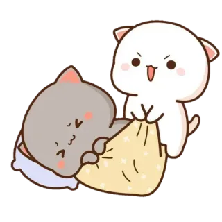😩 고양이, 고양이들, 귀여운, 만화, 동물, 스티커 telegram sticker