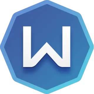 😐 W Buchstabe, W, Alphabet, Logo, Blau, Symbol, Icon whatsapp sticker