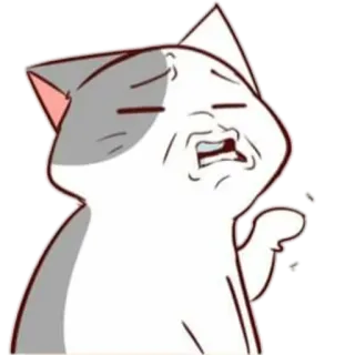 😸 猫, 表情包, 搞笑, 表情, 厌恶, 卡通 whatsapp sticker