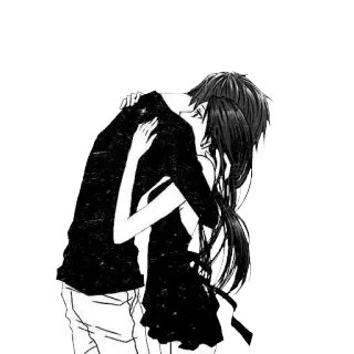 ❤ Anime, Küssen, Romantik, Paar, Liebe telegram sticker