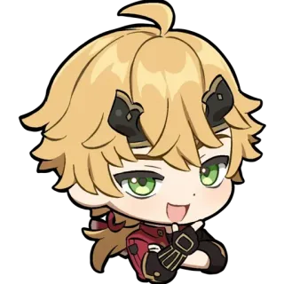 😎 Thoma Genshin Impact Anime, Chibi, Sticker, Jeu, Thoma, Genshin Impact whatsapp sticker