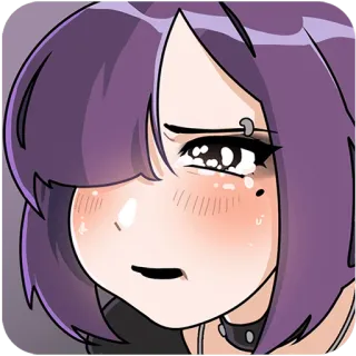 🥺 anime, kartun, gadis, potret, sedih, menangis telegram sticker