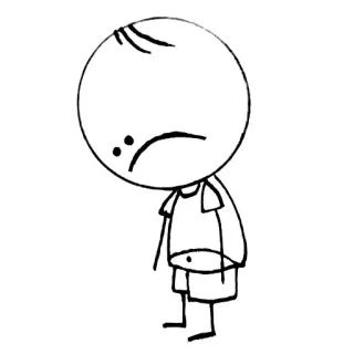 😮 Dibujo animado, Triste, Monigote, Dibujo, Personaje whatsapp sticker