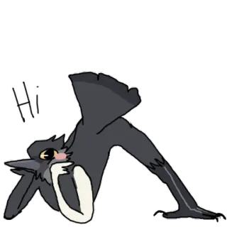 👋 Hi gatto, saluto, animale, carino, ciao telegram sticker