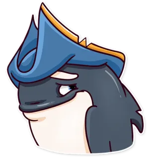 😒 pirate, character, cartoon, sticker, hat telegram sticker