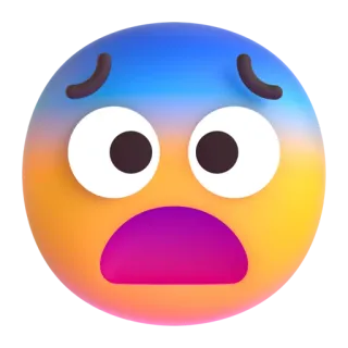 😨 อิโมจิ, กลัว, หน้า, เศร้า, ประหม่า, ตกใจ telegram sticker