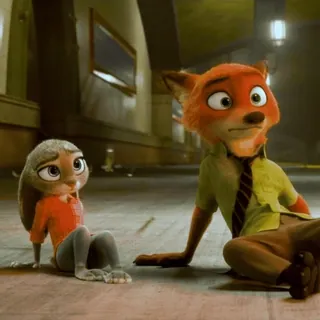 😂 Nick Wilde and Judy Hopps Zootopia telegram sticker