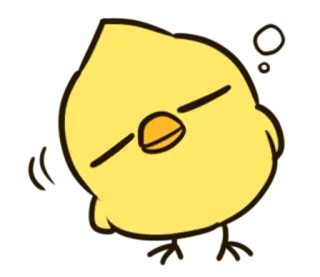😪 oiseau, poussin, dormir, mignon, dessin animé, rêve whatsapp sticker