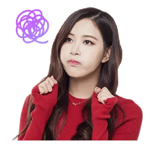 😕 mujer, chica, frustración, confusión, decepción, expresión telegram sticker