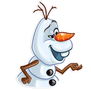 😑 Olaf Frozen オラフ, アナと雪の女王, 雪だるま, ディズニー, アニメ telegram sticker