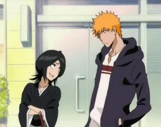 😀 Ichigo Kurosaki Bleach anime, Bleach, Ichigo, Rukia, characters telegram sticker