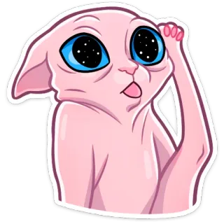 😝 сфинкс кот, кот, животное, наклейка, смешной, мультик, мем telegram sticker