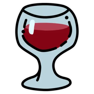 🍷 wine, glass, alcohol, beverage, drink, red wine telegram sticker