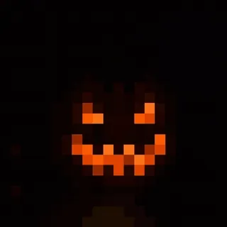 π pumpkin, halloween, jack-o-lantern, pixel art, minecraft telegram sticker