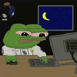 🌆 Pepe the Frog pepe, frog, meme, gaming, computer whatsapp sticker