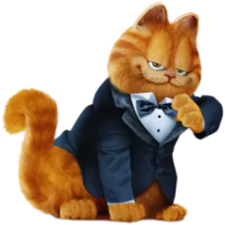 🤵 Garfield chat, dessin animé, personnage, garfield, drôle, animal whatsapp sticker