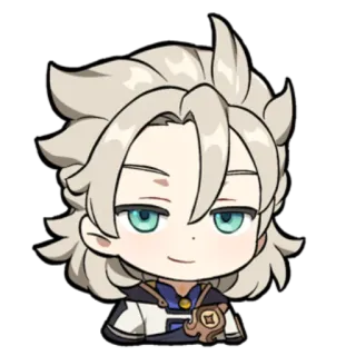 😏 Albedo Genshin Impact Anime, Spiel, Blond, Charakter, Genshin Impact whatsapp sticker