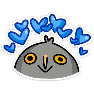 🥰 chim, trái tim, tình yêu, dễ thương, hoạt hình whatsapp sticker