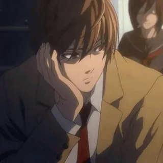 ⚖ Light Yagami Death Note Anime, Light, Yagami, Death, Note, Personnage telegram sticker